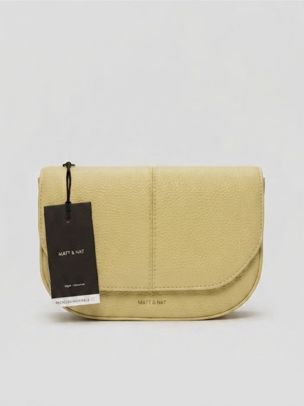 NWT Matt & Nat Vegan Leather Crossbody Bag Pastel Yellow Purse